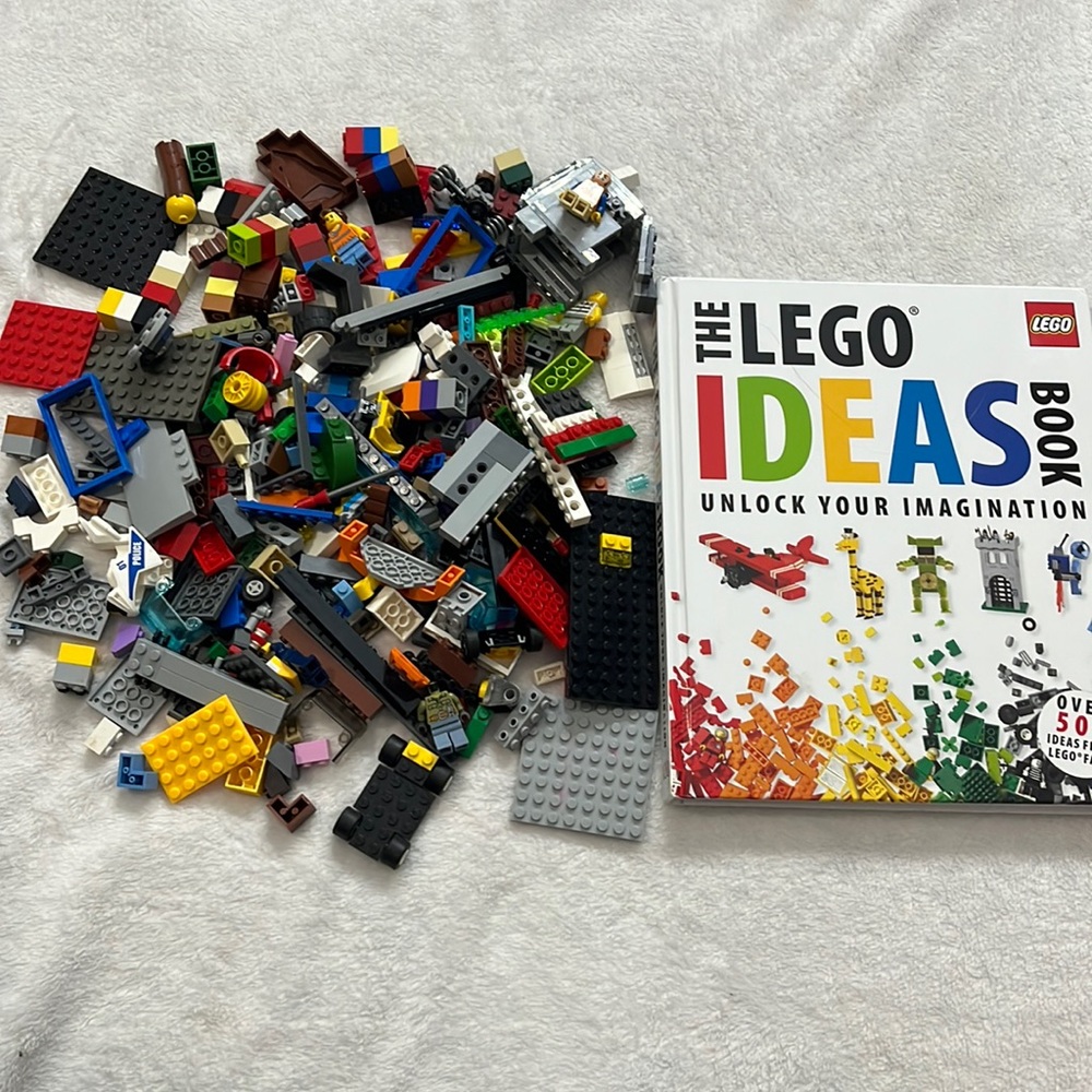 Legos with building book